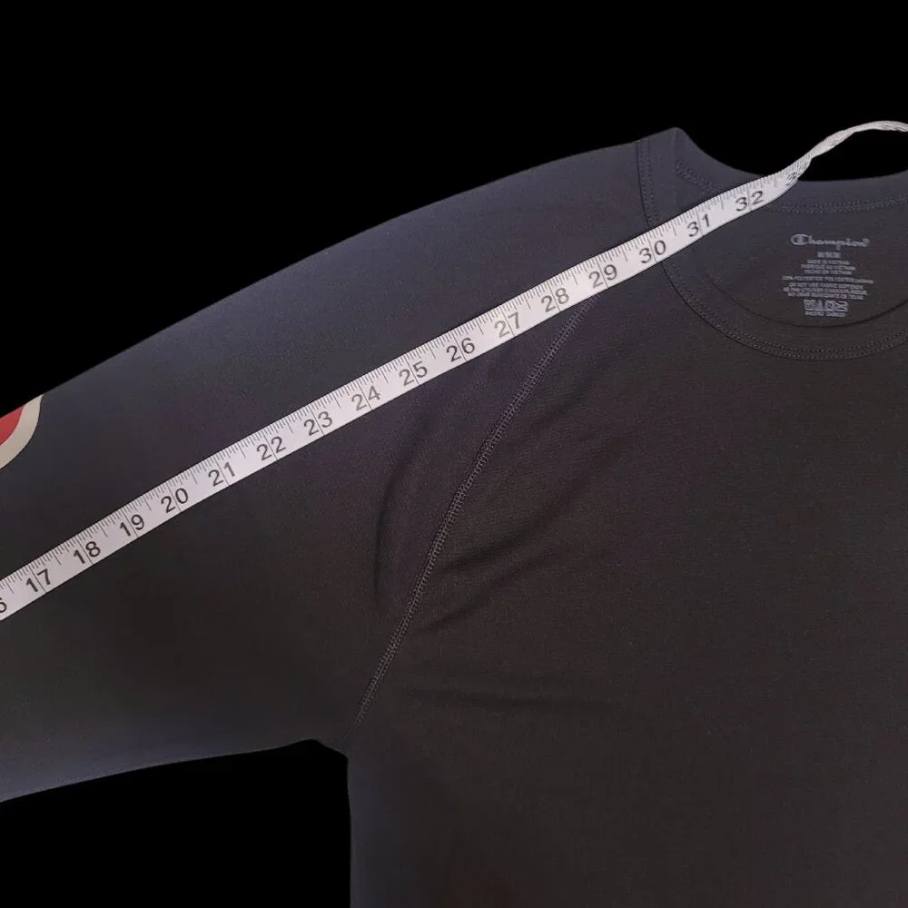 Champion Long Sleeve Black Shirt, Size Medium - Picture 7 of 9